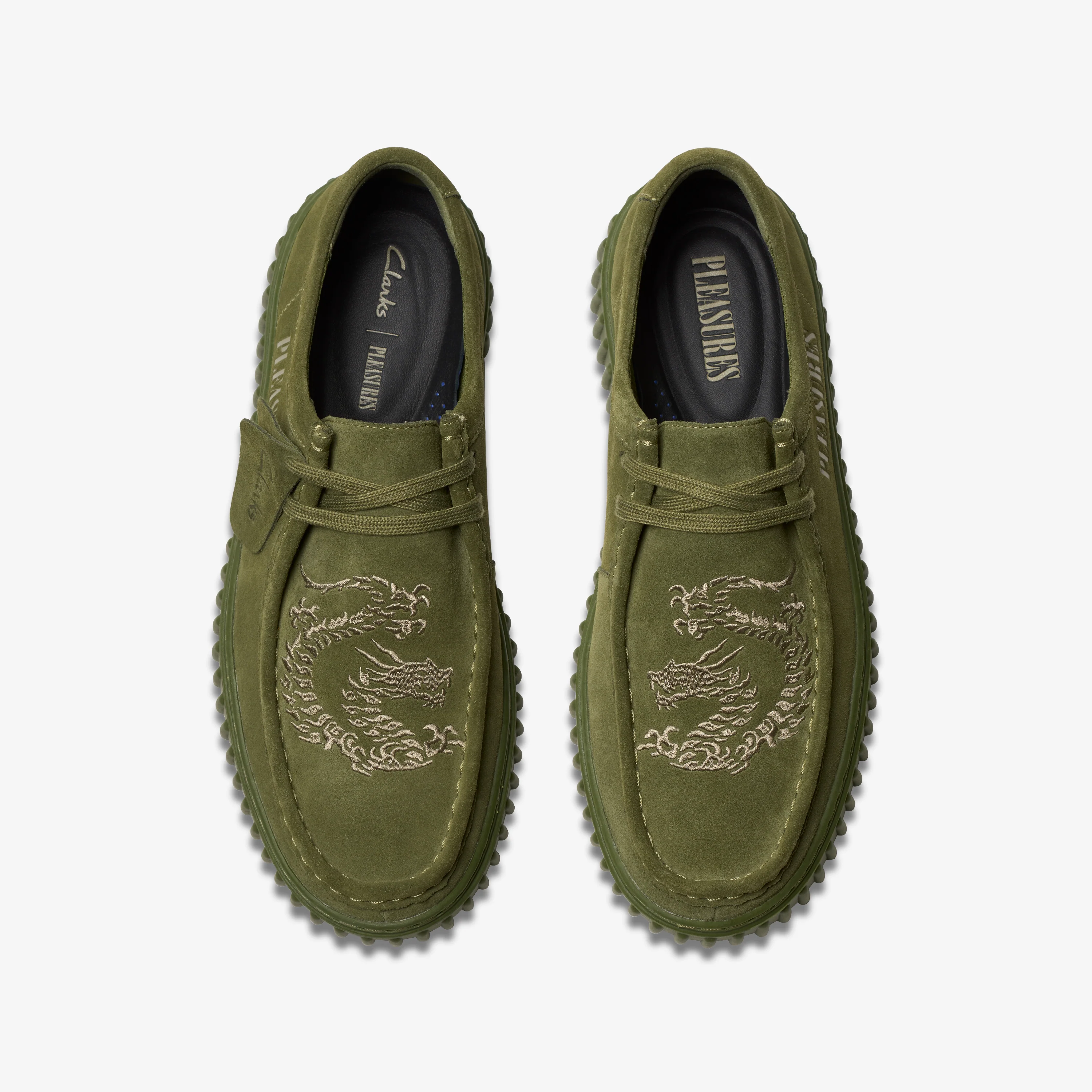 CLARKS X PLEASURES TORNHILL DRGNLO - OLIVE SUEDE - Image 4