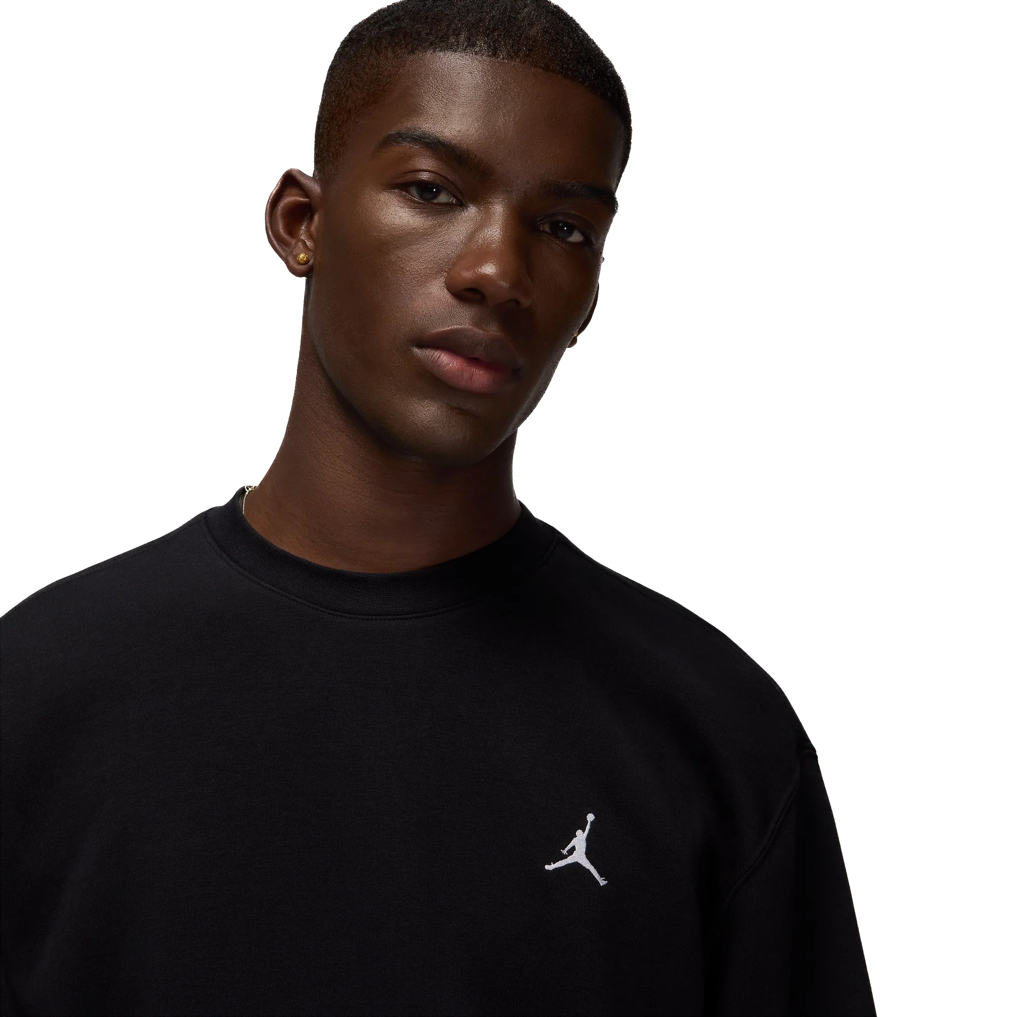 Jordan Brooklyn Fleece Crew-Neck Sweatshirt - BLACK - Image 3