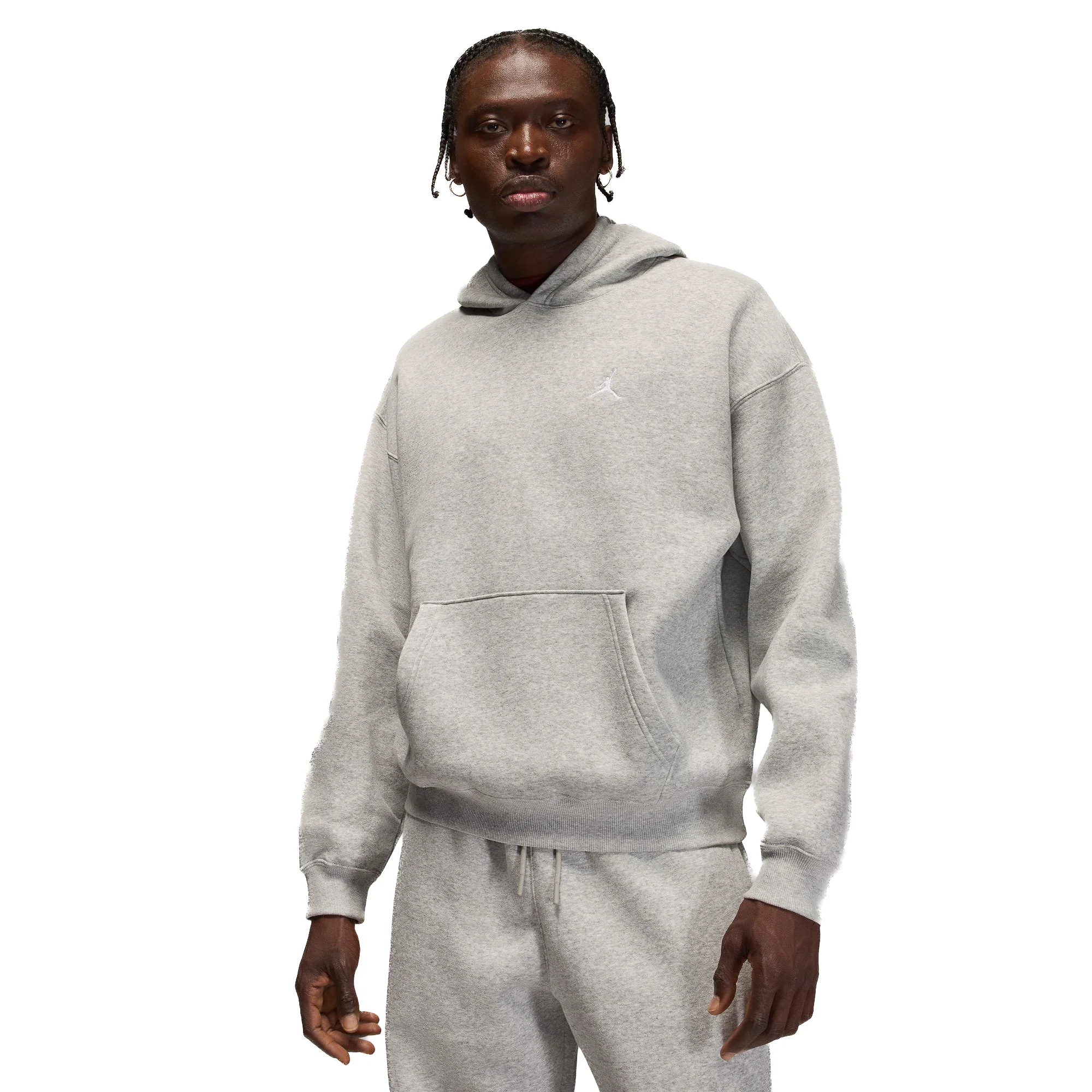 JORDAN BROOKLYN FLEECE HOODIE - GREY