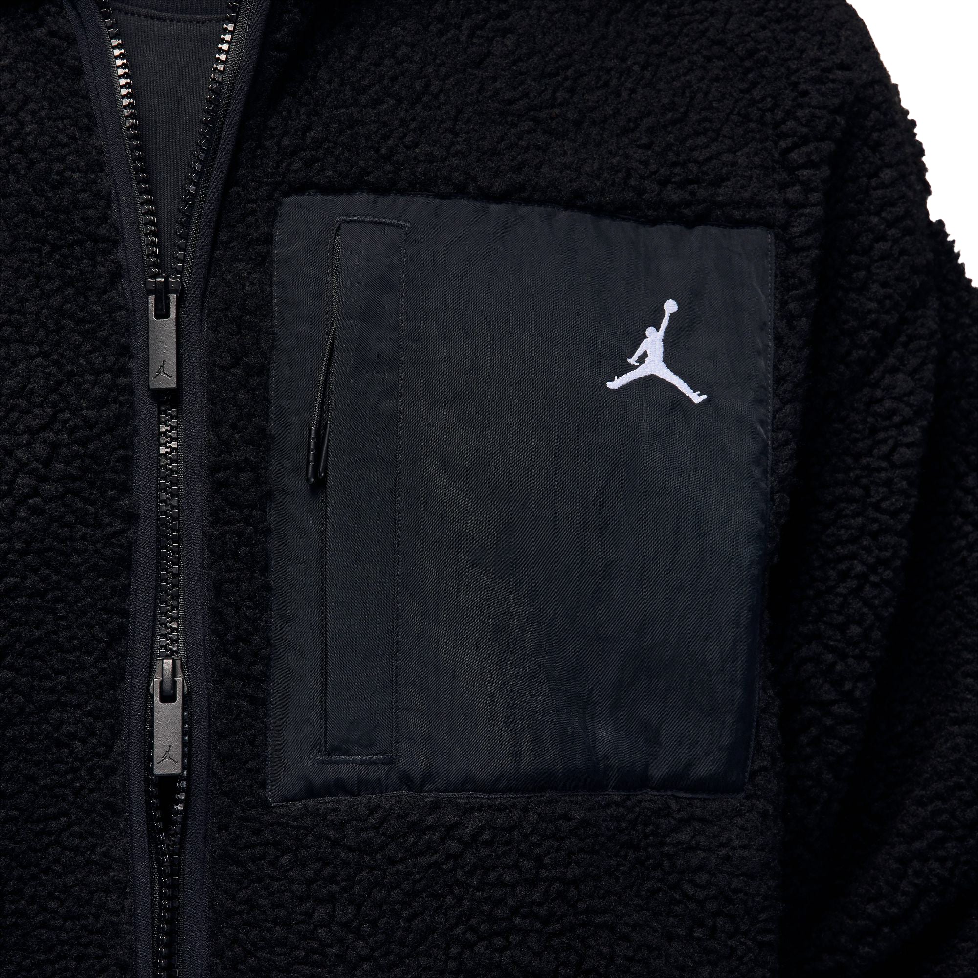 Jordan Flight Faux Fur Jacket - BLACK - Image 3