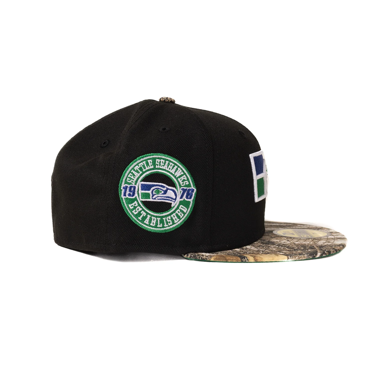 Seattle Seahawks New Era - Black with a Real Tree Camo Bill - Image 4
